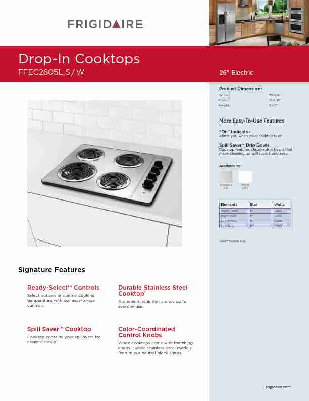 Frigidaire Cooktop FFEC2605L SW-page_pdf